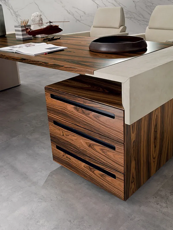 Scrivania rettangolare in legno con cassetti Crossing i 4 Mariani fabbrica i 4 Mariani dall'Italia. Foto №5