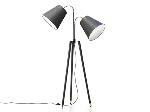 Lampada da terra in frassino LED con treppiede Black Tie fabbrica Black Tie dall'Italia. Foto №1