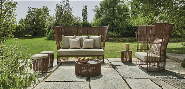 Pouf da giardino rotondo in alluminio verniciato VARASCHIN Tibidabo 14250 fabbrica VARASCHIN dall'Italia. Foto №5