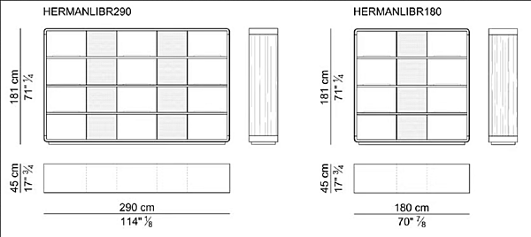 Libreria in legno freestanding Herman I 4 Mariani fabbrica i 4 Mariani dall'Italia. Foto №12