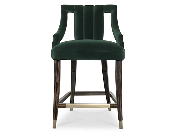 Sgabello in velluto imbottito con braccioli Cayo BRABBU fabbrica BRABBU dall'Italia. Foto №1
