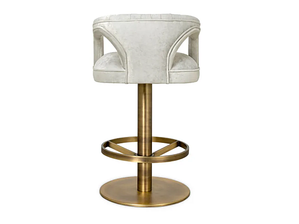 Sgabello alto girevole in velluto con braccioli BRABBU Karoo II fabbrica BRABBU dall'Italia. Foto №6