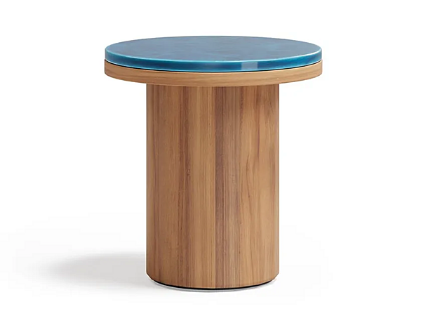 Tavolino laterale da giardino in teak Atmosphera collezione Frisbee FR.SR fabbrica ATMOSPHERA dall'Italia. Foto №1