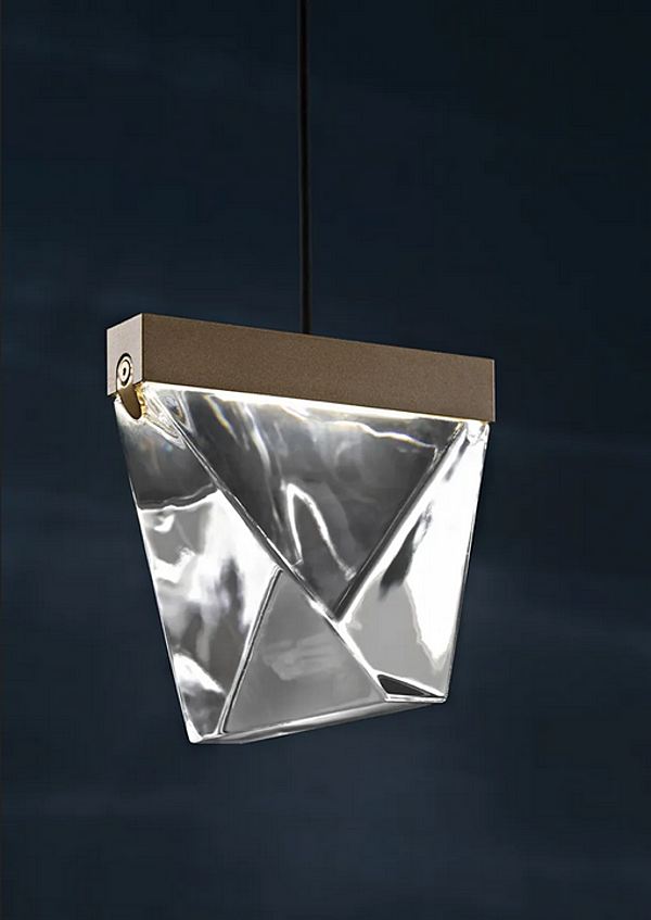 Lampadario a sospensione in cristallo LED Tripla Fabbian fabbrica Fabbian dall'Italia. Foto №4