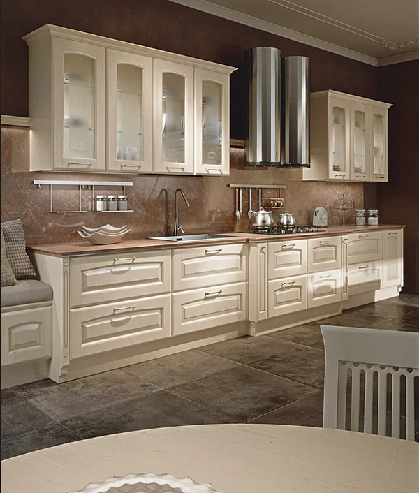 Cucina con isola in legno LUBE CUCINE collezione Veronica fabbrica LUBE CUCINE dall'Italia. Foto №6