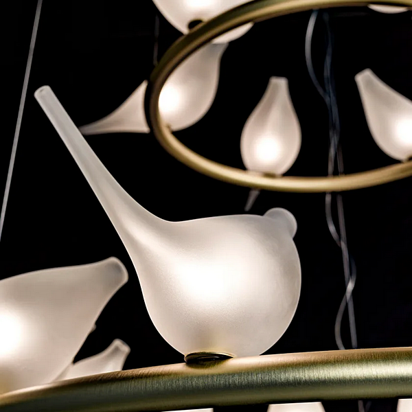 Lampada a sospensione in vetro soffiato fatta a mano LIGHT OF LOVE 12 MULTIFORME SS3380-12 fabbrica MULTIFORME dall'Italia. Foto №2