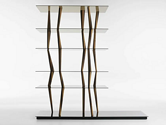 Libreria doppia faccia in legno e vetro Sendai Crystal Casamania & Horm fabbrica Casamania & HORM dall'Italia