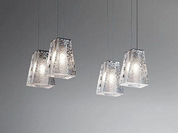 Lampada a sospensione in cristallo Vicky Fabbian fabbrica Fabbian dall'Italia. Foto №1