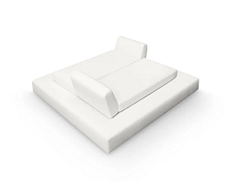 Divano letto in tessuto con schienale imbottito Ogygia DOM Edizioni fabbrica DOM Edizioni dall'Italia