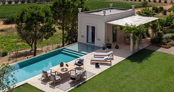 Tavolo da giardino rettangolare in teak POLTRONA FRAU The Secret Garden fabbrica POLTRONA FRAU dall'Italia. Foto №13