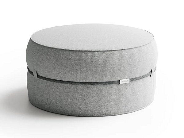 Pouf da giardino rotondo in tessuto con copertura removibile Atmosphera Ponente CXPN.PF fabbrica ATMOSPHERA dall'Italia. Foto №1