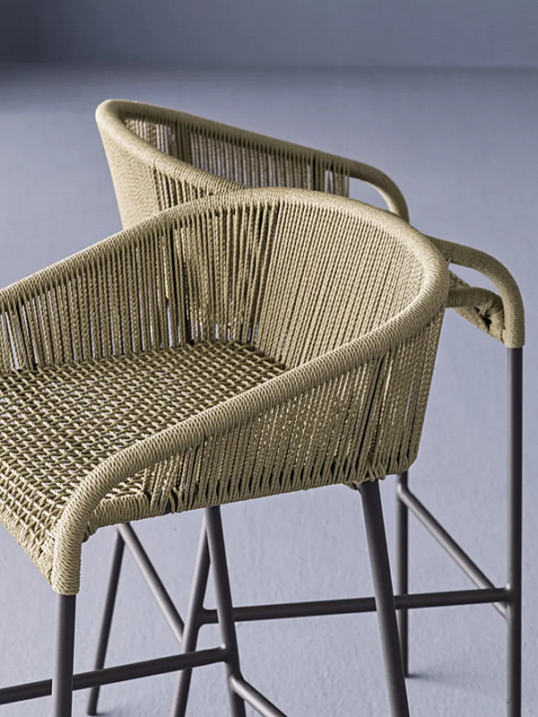 Sgabello in alluminio verniciato con schienale Cricket VARASCHIN 2991, 2994 fabbrica VARASCHIN dall'Italia. Foto №7