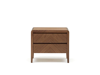 Comodino in legno con 2 cassetti e frontali in legno a spina di pesce ARTE BROTTO Leonardo L129 S L129/S