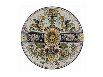 Decorazione murale in ceramica Armi L_Antica Deruta AR/118/50 Decorazione murale in ceramica Armi L_Antica Deruta AR/118/50 fabbrica L'Antica Deruta dall'Italia
