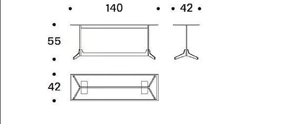 Tavolo console rettangolare in marmo di Carrara Saba Hexa fabbrica SABA dall'Italia. Foto №4