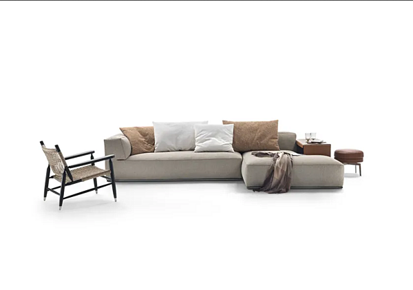 Divano angolare in tessuto con porta-riviste integrato FLEXFORM PERRY fabbrica FLEXFORM dall'Italia. Foto №14
