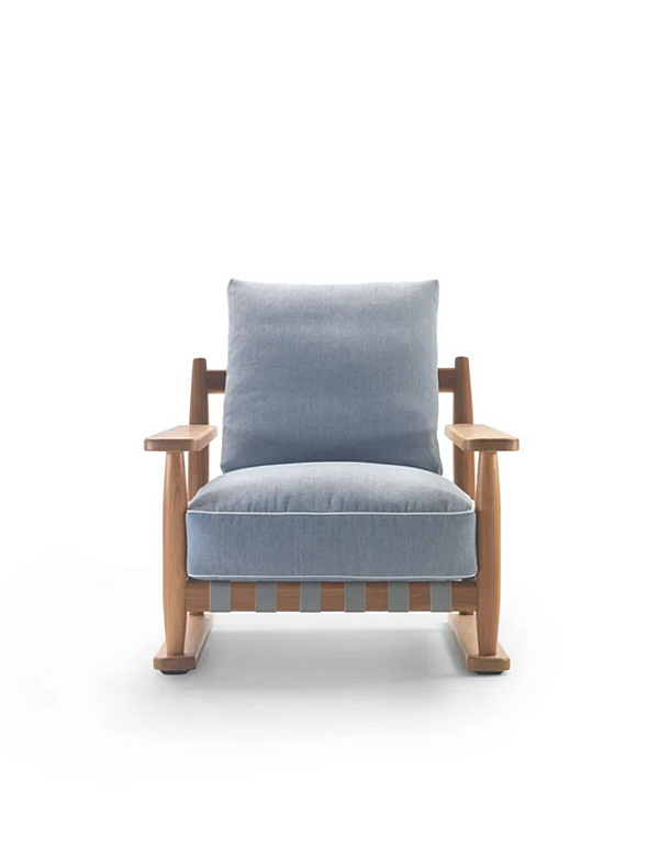 Poltrona da giardino con braccioli in iroko FLEXFORM Meriggio fabbrica FLEXFORM dall'Italia. Foto №3