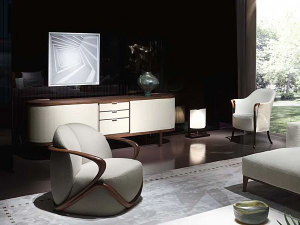 Tappeto rettangolare in seta tinta unita GIORGETTI STITCH fabbrica GIORGETTI dall'Italia. Foto №2