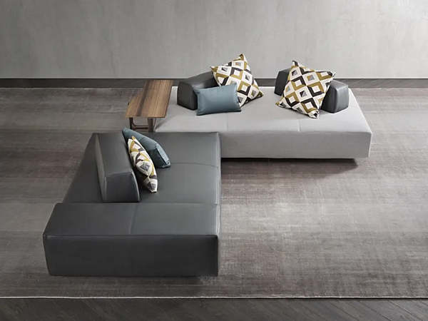Divano angolare in tessuto Softbench Flou fabbrica Flou dall'Italia. Foto №2