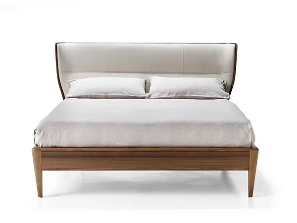 Letto matrimoniale in noce con testiera imbottita ARTE BROTTO LEONARDO L973N L973N fabbrica Arte Brotto dall'Italia. Foto №1