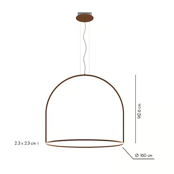 Lampada a sospensione in metallo LED U Light AXOLIGHT fabbrica Axolight dall'Italia. Foto №17
