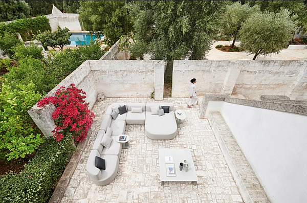 Divano modulare in tessuto da giardino Belt VARASCHIN fabbrica VARASCHIN dall'Italia. Foto №2