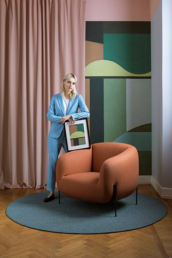 Poltrona in tessuto con copertura removibile e braccioli Geo Saba fabbrica SABA dall'Italia. Foto №8