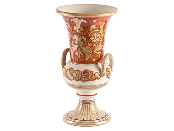 Vaso in ceramica fatto a mano Lustro Impero L_Antica Deruta LI/321/37