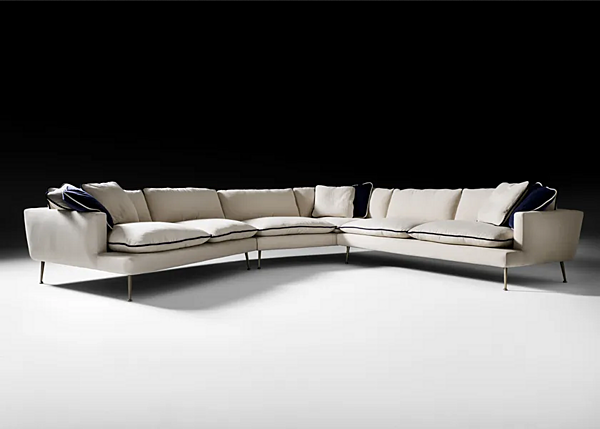 Divano angolare in tessuto con schienale imbottito Black Tie ISLAND fabbrica Black Tie dall'Italia. Foto №1