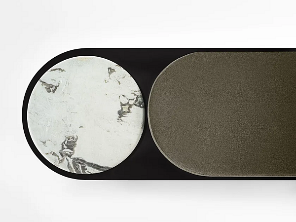 Panchina in metallo con schienale imbottito Gallotti&Radice Sensei fabbrica Gallotti & Radice dall'Italia. Foto №7