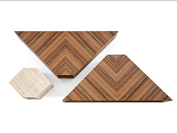 Tavolino da caffè in noce Prism Gallotti&Radice fabbrica Gallotti & Radice dall'Italia. Foto №4