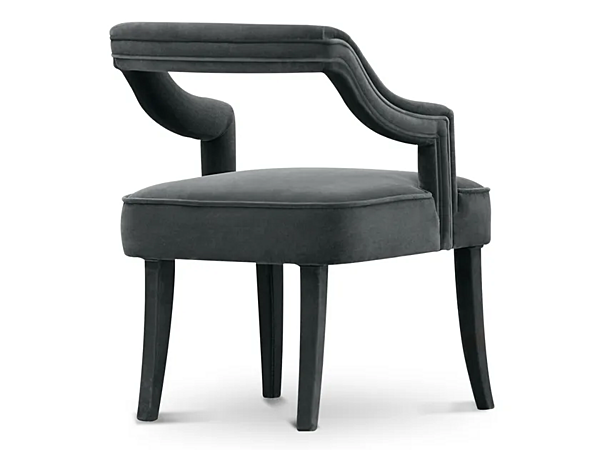 Poltrona in velluto imbottita con braccioli Oka BRABBU fabbrica BRABBU dall'Italia. Foto №4