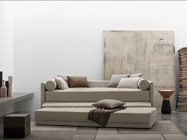 Letto singolo convertibile in tessuto Flou collezione Biss fabbrica Flou dall'Italia. Foto №8