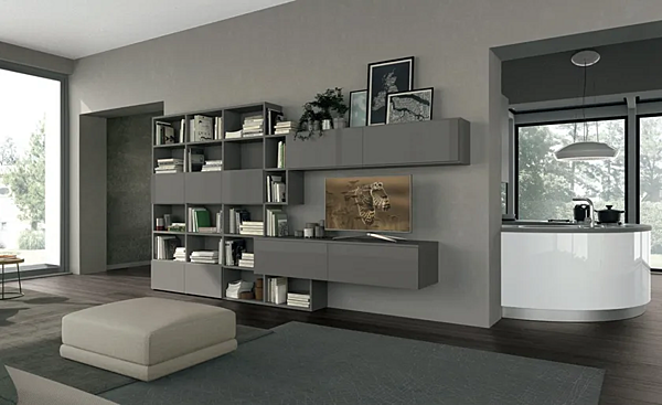 Cucina su misura con penisola Clover 01 LUBE CUCINE fabbrica LUBE CUCINE dall'Italia. Foto №6