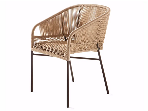 Sedia in alluminio verniciato a polvere con braccioli Cricket VARASCHIN 2989, 2989L fabbrica VARASCHIN dall'Italia. Foto №1