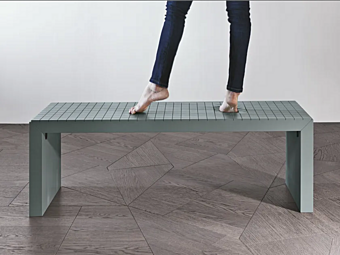 Panca in gomma piuma Softbench LAGO fabbrica LAGO dall'Italia