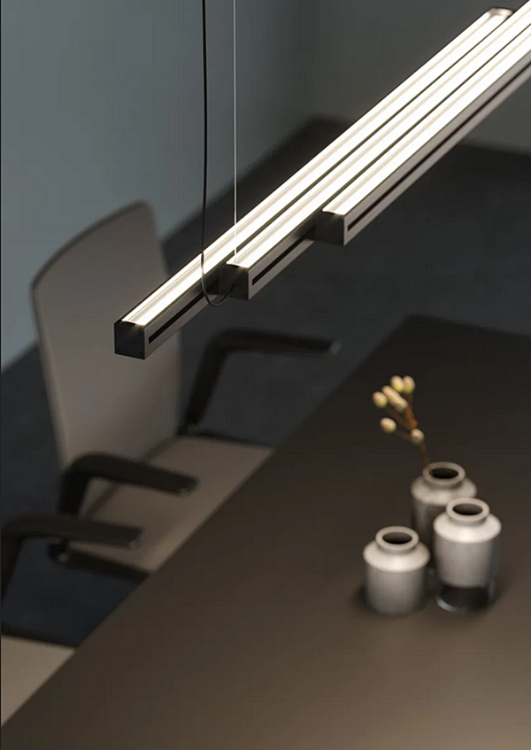 Lampada a sospensione in alluminio anodizzato LED Fabbian Light Glide fabbrica Fabbian dall'Italia. Foto №8
