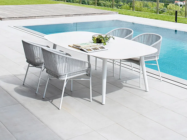 Sedia in alluminio verniciato a polvere con braccioli Cricket VARASCHIN 2989, 2989L fabbrica VARASCHIN dall'Italia. Foto №4