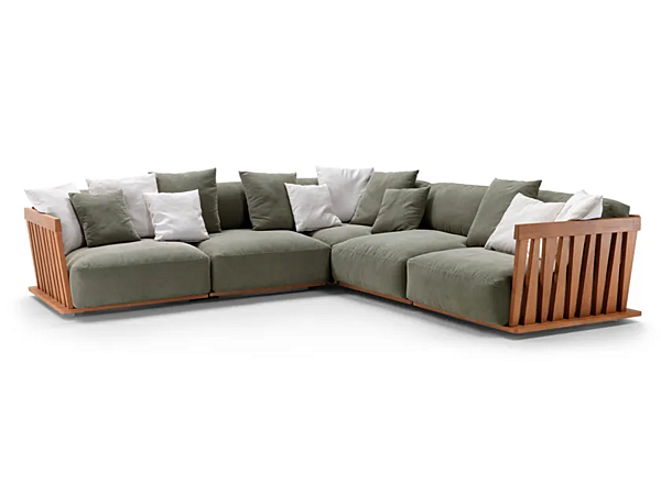 Divano angolare in tessuto con copertura removibile FLEXFORM Zante Outdoor fabbrica FLEXFORM dall'Italia. Foto №1