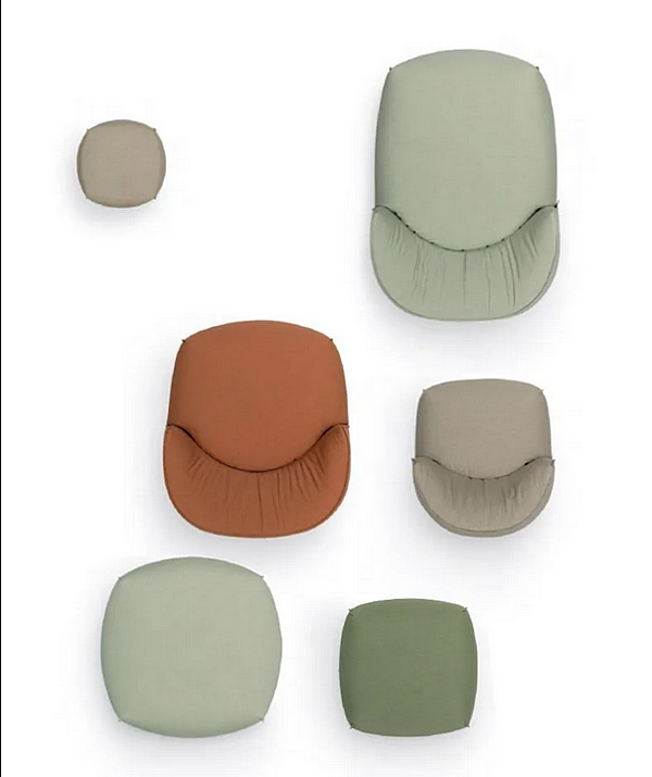 Pouf da giardino in tessuto Sunbrella Brioni Kristalia fabbrica Kristalia dall'Italia. Foto №4