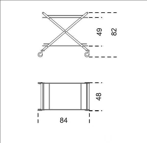 Carrello da cucina in vetro Gallotti&Radice Mister fabbrica Gallotti & Radice dall'Italia. Foto №3