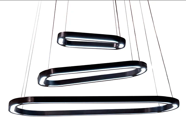 Lampada a sospensione in legno LED Loop CORTEZARI 1483 fabbrica CORTE ZARI dall'Italia. Foto №1