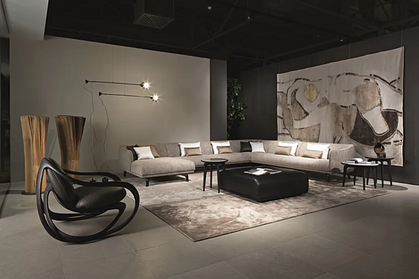 Divano angolare in tessuto con chaise longue GIORGETTI DRIVE fabbrica GIORGETTI dall'Italia. Foto №2