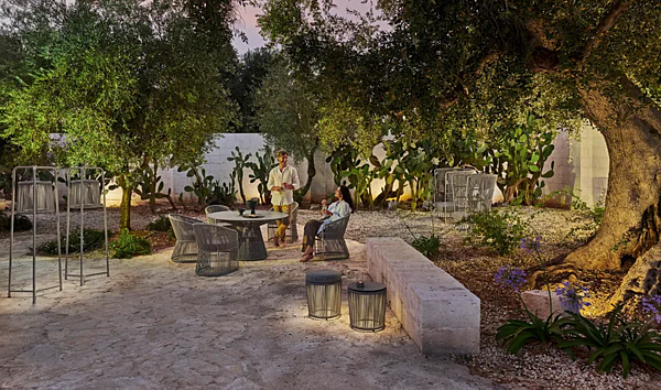 Pouf da giardino rotondo in alluminio verniciato VARASCHIN Tibidabo 14250 fabbrica VARASCHIN dall'Italia. Foto №3