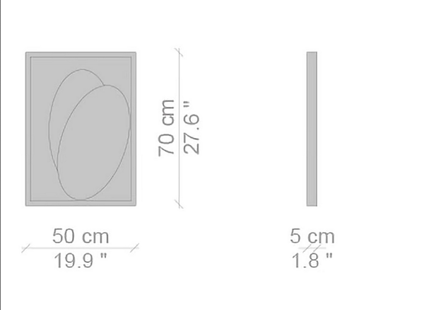 Specchio rettangolare con cornice a parete CASSINA Deadline Memory of a Lost Oval 08312 fabbrica CASSINA dall'Italia. Foto №8