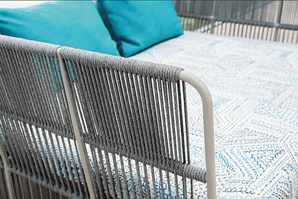 Letto da giardino in alluminio verniciato a polvere con schienale morbido VARASCHIN Tibidabo Compact 1440, 1440A fabbrica VARASCHIN dall'Italia. Foto №7