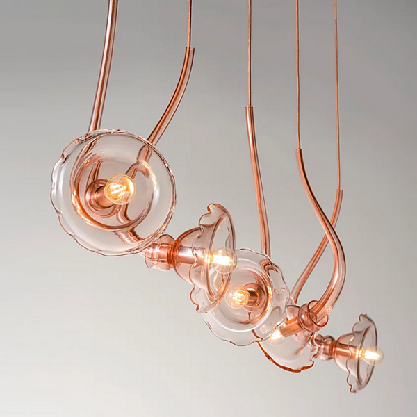 Lampada a sospensione in vetro soffiato Ikebana 5 MULTIFORME SS3371-5 fabbrica MULTIFORME dall'Italia. Foto №2