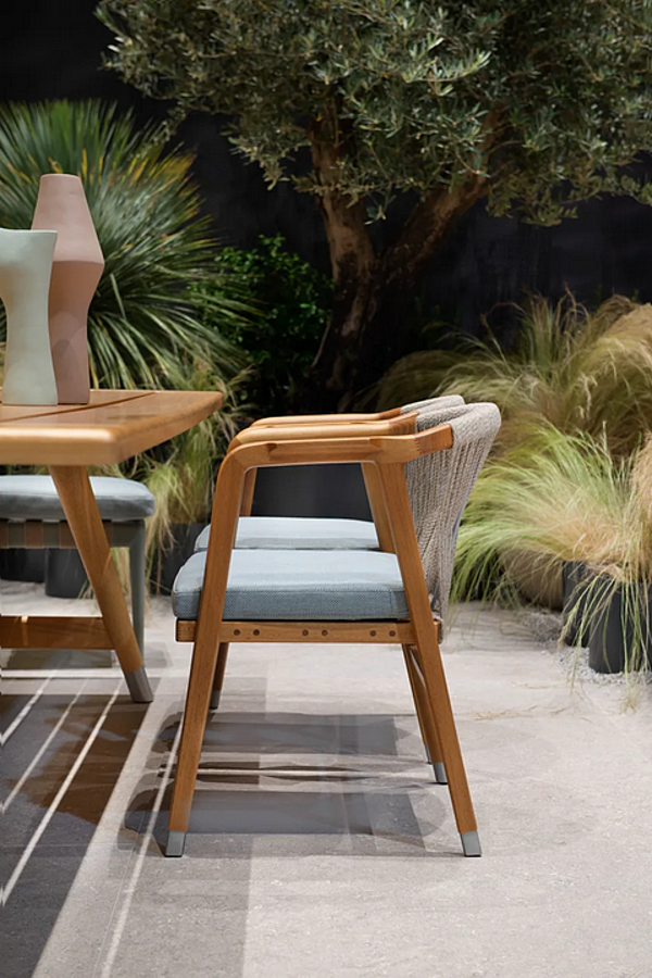 Poltrona da giardino in iroko Flexform Crono 220C1 fabbrica FLEXFORM dall'Italia. Foto №4