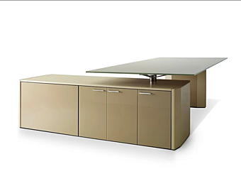 Scrivania executive in legno a forma di L con cassetti I 4 Mariani De Symetria