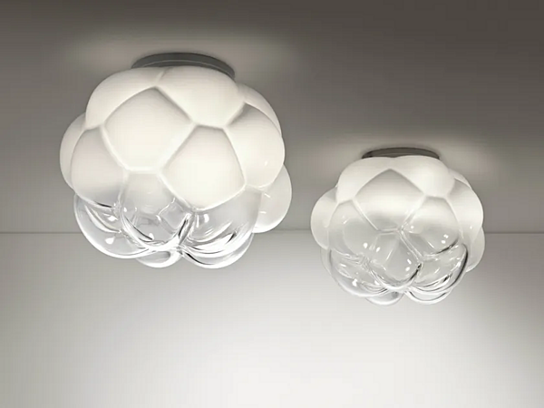 Lampada da soffitto in vetro nuvoloso Fabbian F21 E01 71 fabbrica Fabbian dall'Italia. Foto №2